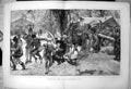 Original Old Antique Print Carnival Time Bavarian Alps Fancy Dress Snow 1874