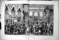 Original Old Antique Print Artists Ball Berlin Dancing Fancy Dress Damaged 1873