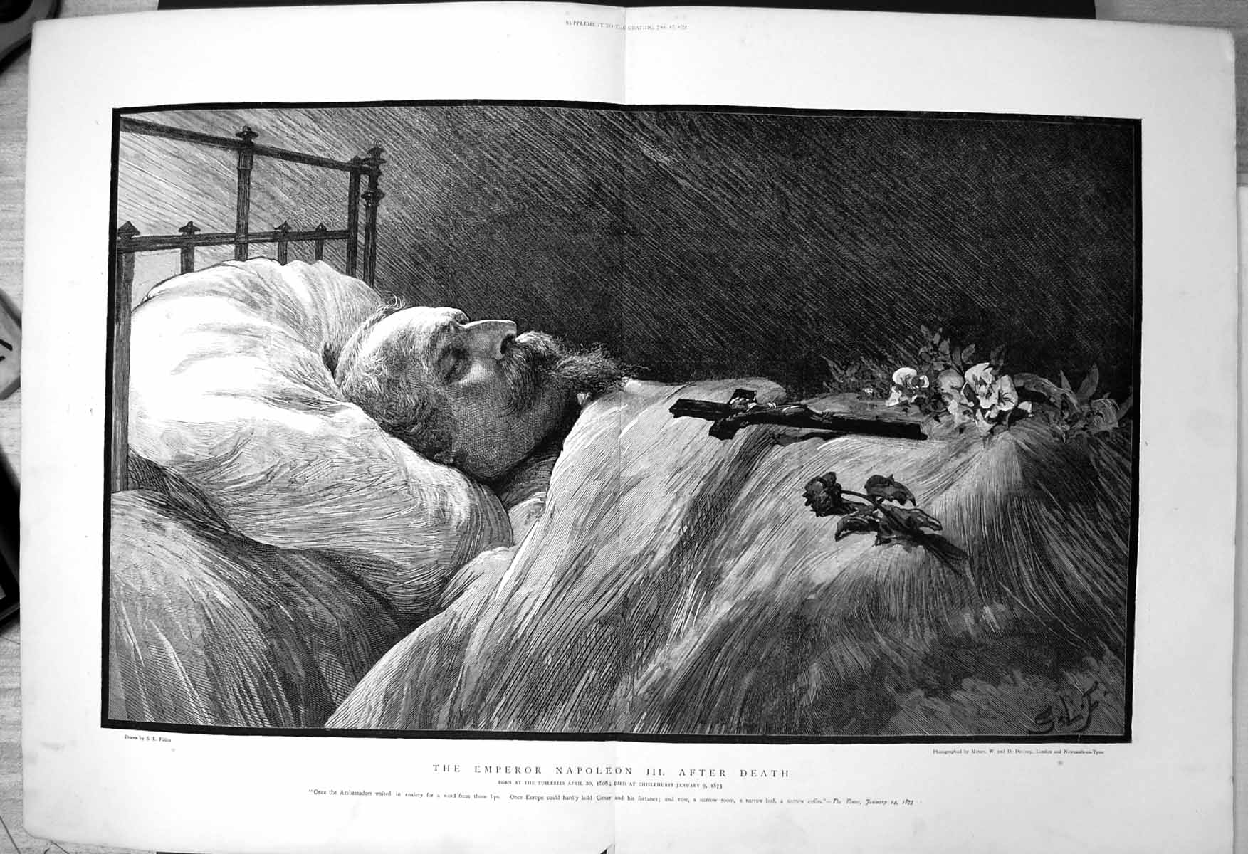 Old Emperor Napoleon 111 After Death 1808 -1873 Died Chislehurst 1873 736J707