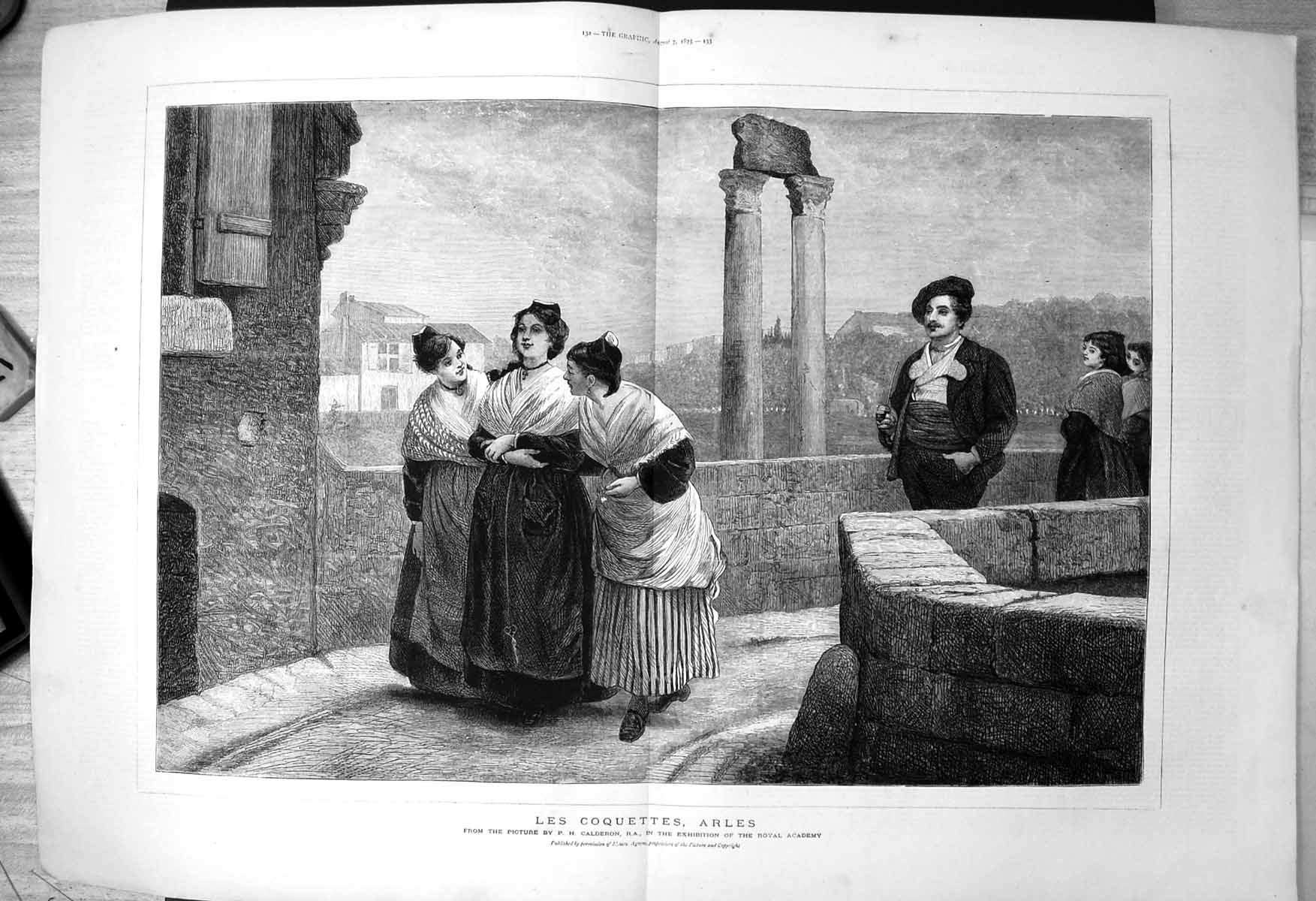 Old Coquettes Arles French Seductresses Admired Man Beret Calderon1875 19th