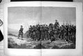 Original Old Antique Print Before Attack Protais Siers Rifles Ready Horse 1870
