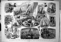 Old Print Thames Church Mission Smack Ensign North Sea Fishing Fleet 1883 19th