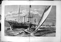 Antique Old Print Cowes Regatta Royal Yacht Osborne Una Boat Beresfords 1883