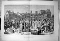 Old Gathering People Outside Tichborne House Baskets Bread Tilberg1871 19th