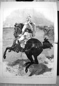 Old Print German Emperor Inspecting Troops Wimbledon Review W Small 1891 19th