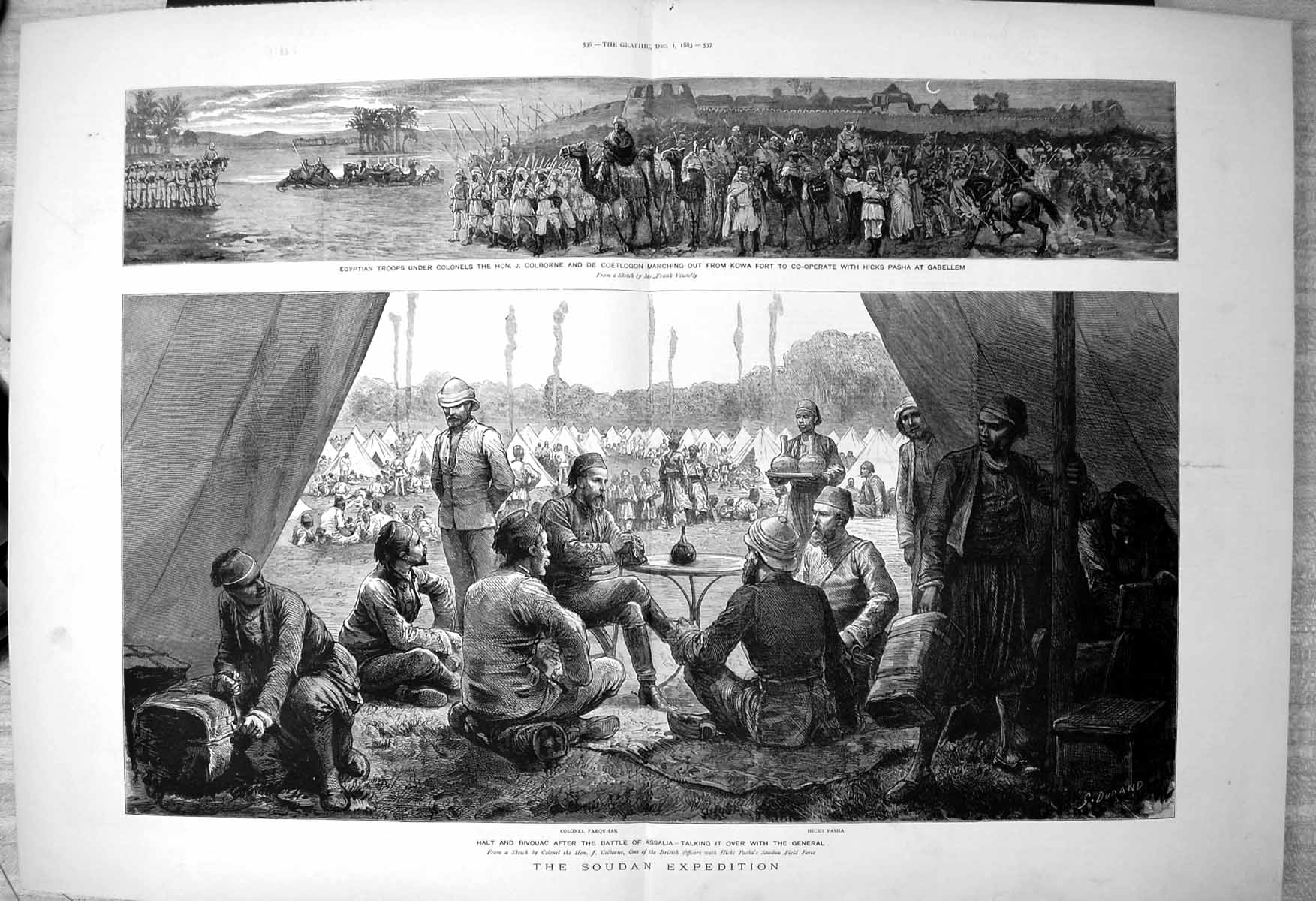 Old Soudan Expedition Egyptian Troops Col Colborne De Coetlogon 1883 Victorian