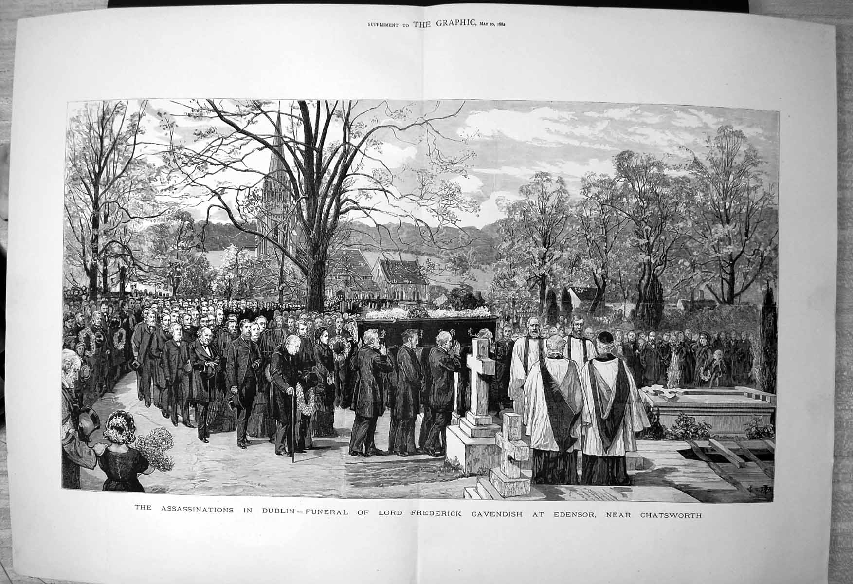 Old Assasinations Dublin Funeral Lord Frederick Cavendish Edensor 1882 19th