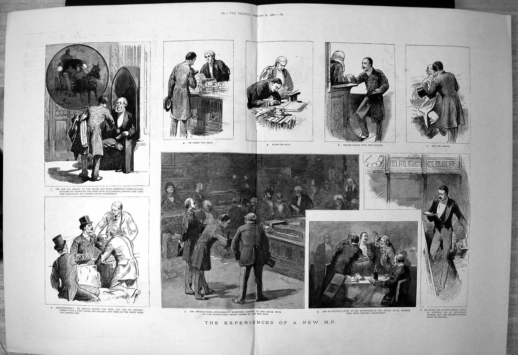 Old Experiences New Mp Oath Signs Roll Introduction Maiden Speech 1888 19th