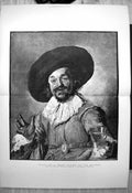 Old Print Study Head Known Le Buveur Franz Hals Man Moustache Beard 1890 19th