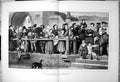 Old Print Waiting For Procession H S Marks Standing Steps Men Women 1872 19th