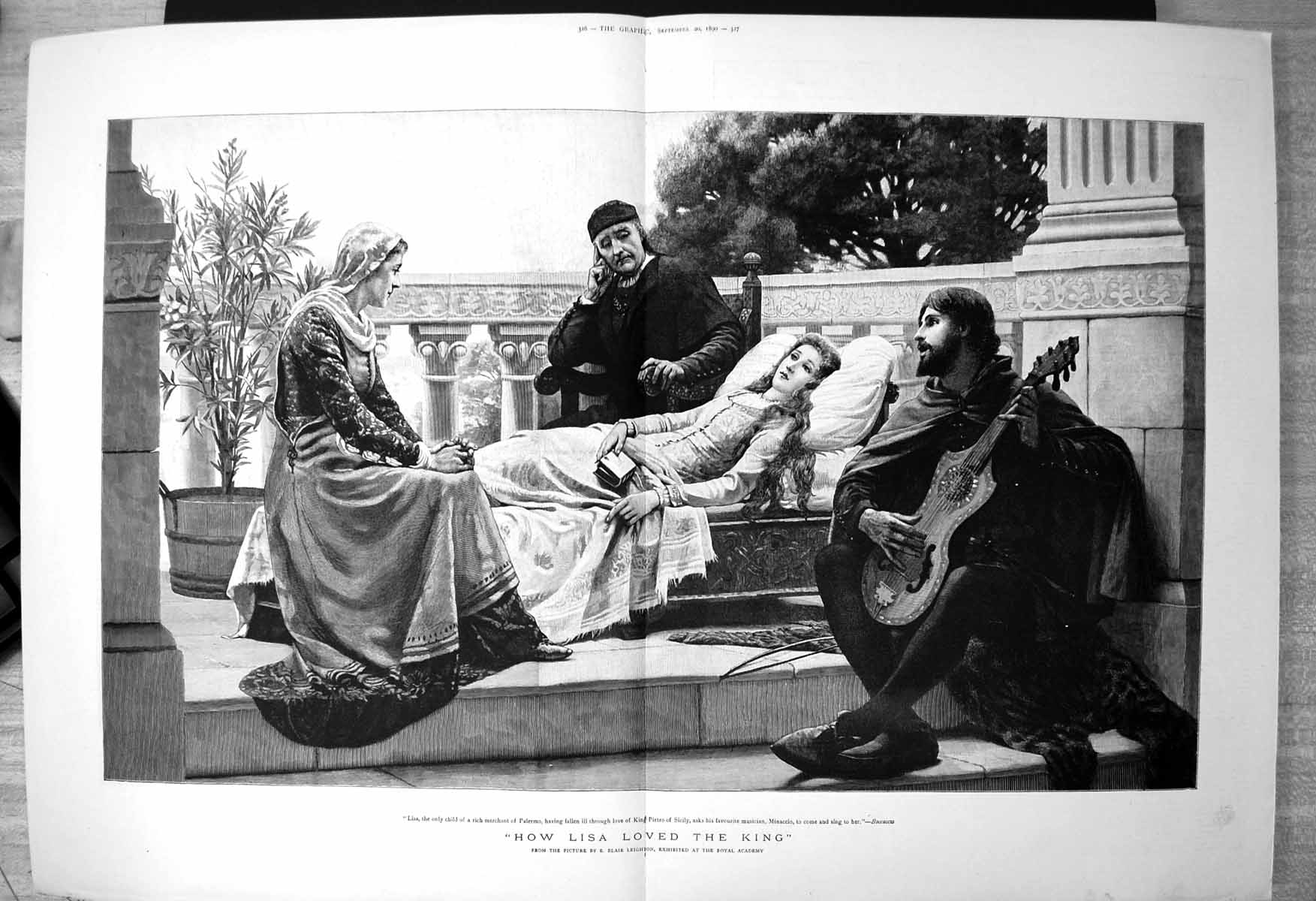 Old How Lisa Loved King Daughter Merchant Palermo Ill Minaccio Sings1890 19th