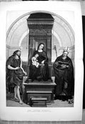 Antique Print Ansidei Madonna Raphael Mary Baby Jesus Clergyman Reads Bible