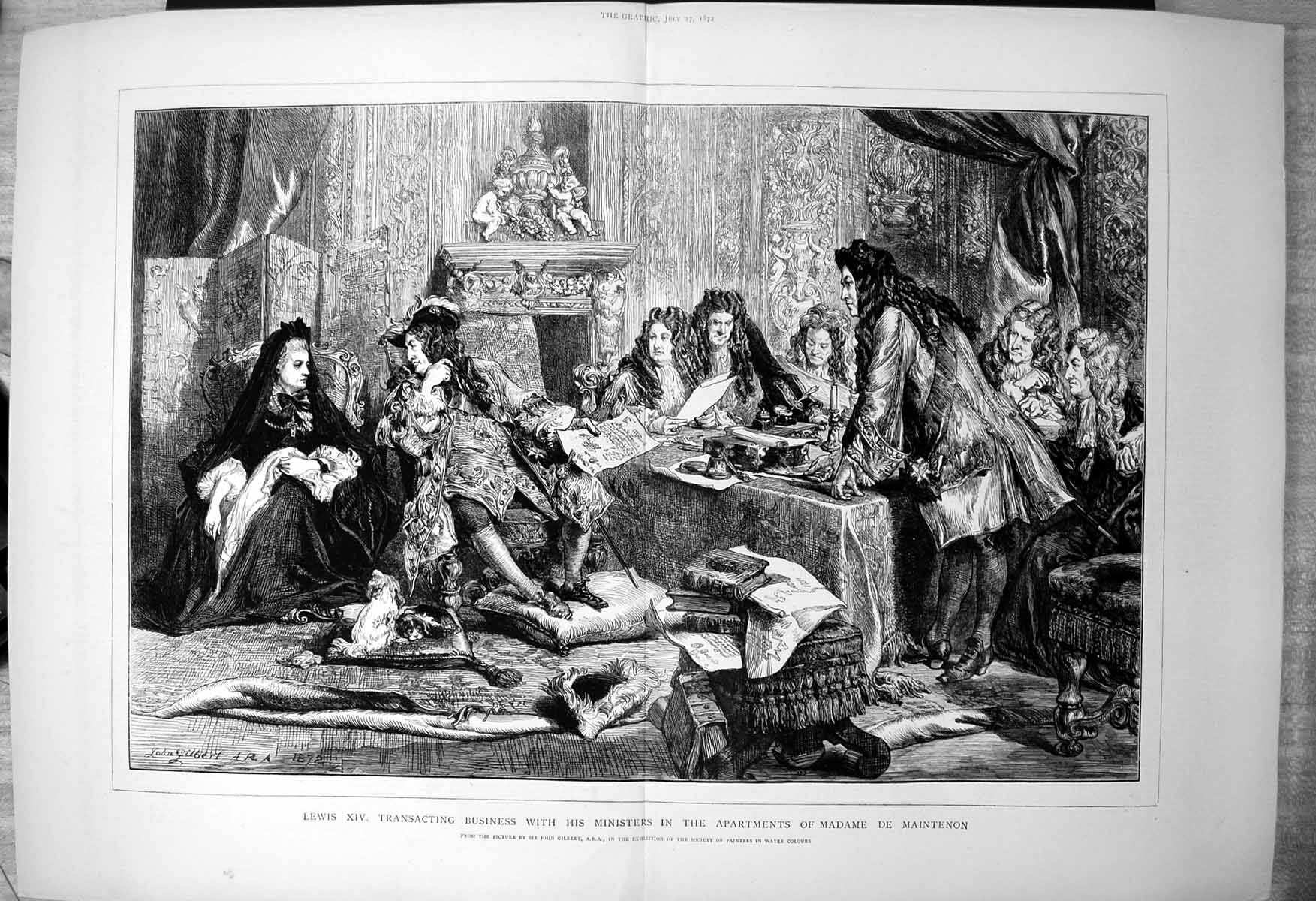 Old Lewis X1V Transacting Business Ministers Apartments M Maintenon1872