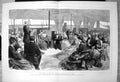 Old Print Way India Sunday Sea On Board Steamer Sumatra Prince Wales 1875 19th