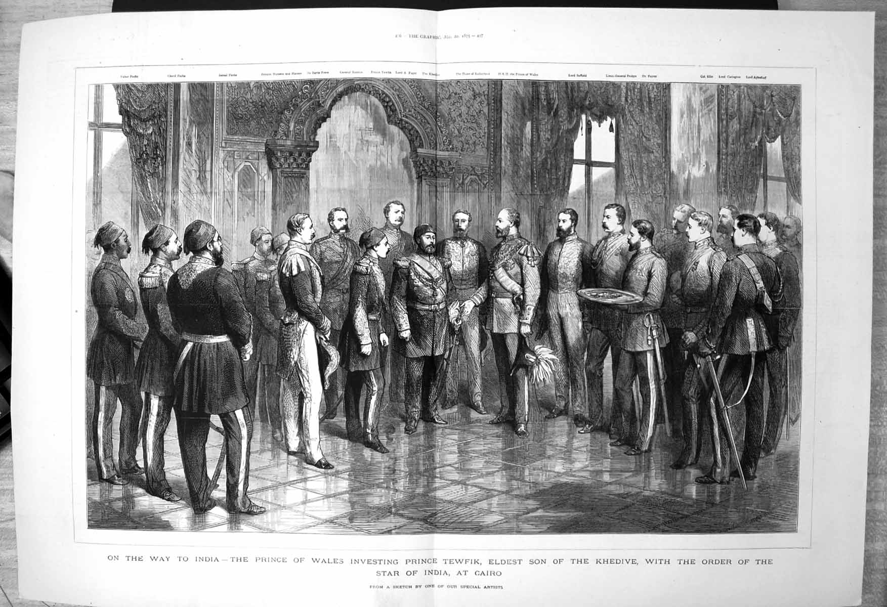 Old Way India Prince Wales Investing Prince Tewfik Order Star India 1875 19th