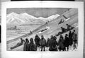 Old Antique Print Afghanistan Tobogganing Cabul Steep Hill Onlookers 1880 19th