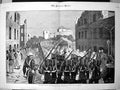 Antique Print Scots Guards Marching Through Alexandria Heading Ramleh 1882 19th