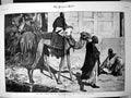 Antique Old Print Well Moses Near Suez Man Seated Camel Another Leading 1882