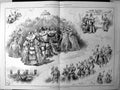 Old Print Masque Flowers Gray'S Inn Garlanded Gentlemen Ladies Ruff 1887 19th