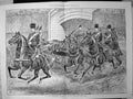 Antique Old Print Military Tournament Galloping Rha Before Royal Party 1887
