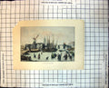 Old An Dutch Picture Icebound River Sail Ship Skaters Bridge Mill 130J