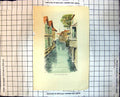 Antique Print The Stour From High Street Water Beteen Buildings Windows 143J