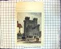 Antique Print Castle Newcastle Upon Tyne Towers Arches Horse Cart 1887 157J 19th