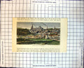 Antique Print General View Dunfermline Factory Chimney Cathedral Houses 185J