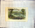 Old Print Distant View Perth Scotland River Boats Buildings Trees Man 198J 20th