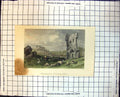 Old Edinburgh From St. Anthony'S Chapel Ruins Boys Sheep Castle City 211J