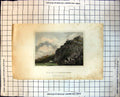 Antique Print Rock Castle Edinburgh Scotland From Below People Walking 213J