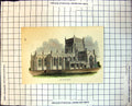Old Print Bristol Cathedral Exterior Showing Arched Windows Doorways 251J