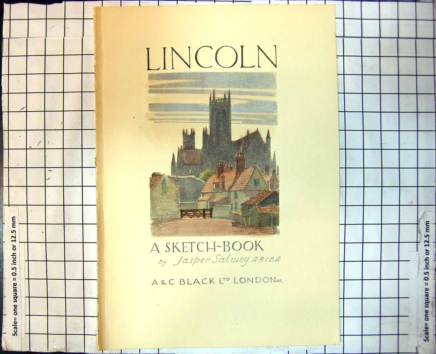 Old Lincoln Frontispiece Jasper Salwey Cathedral Houses Gate Street 256J