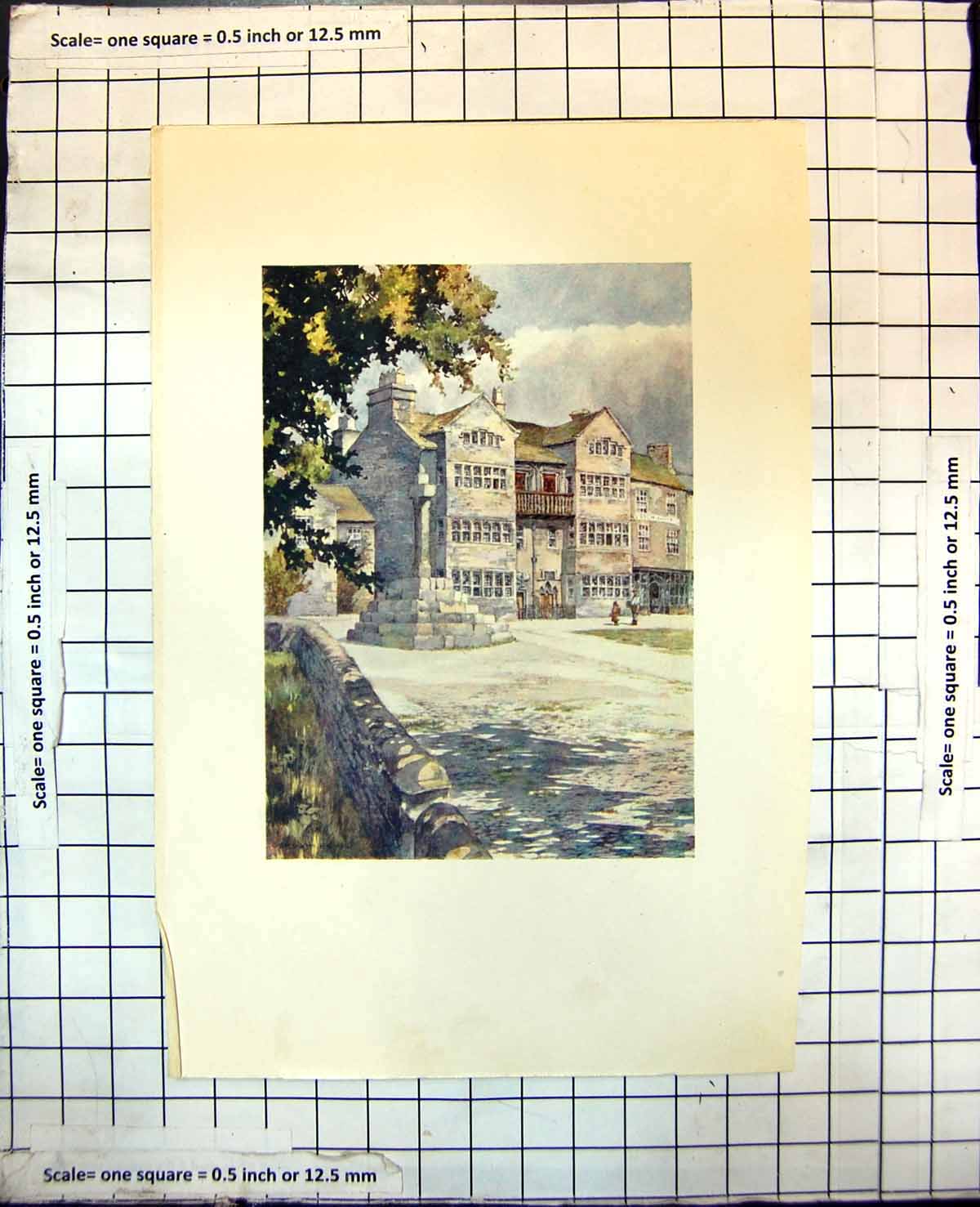 Old Jacobean House Askrigg Wensleydale Imposing Stone Wood Balcony 284J