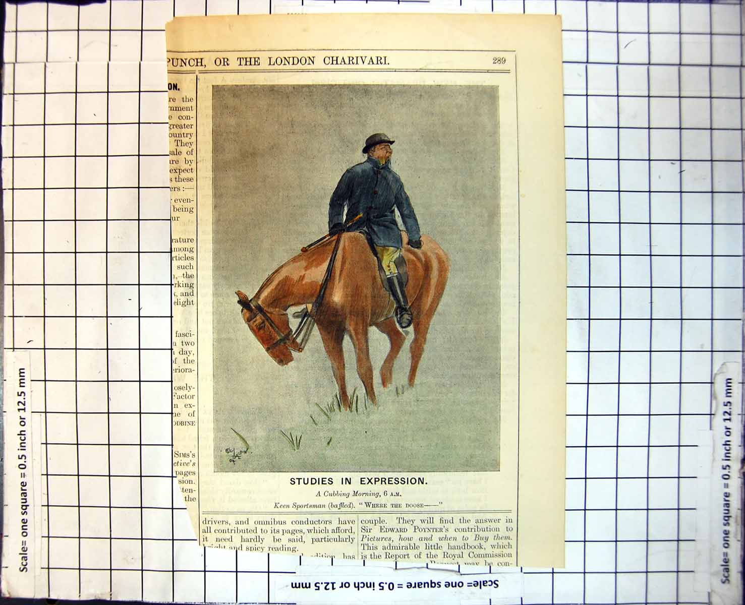 Old Studies Expression Cubbing Morning Horse Rider Punch Sportsman 315J