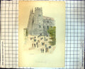 Old Print Canterbury Cathedral The Approach People Congregating Tree 325J