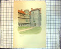 Old Print Queen'S Cloister Court Stone Building Half Timbered Tile Ro331J