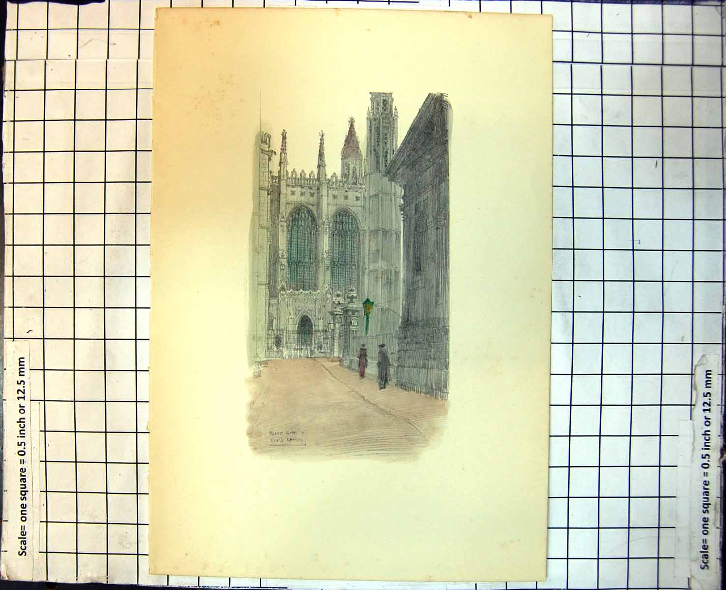 Old Clare Gate King'S Chapel Street Lantern Scholar Arched Windows 335J