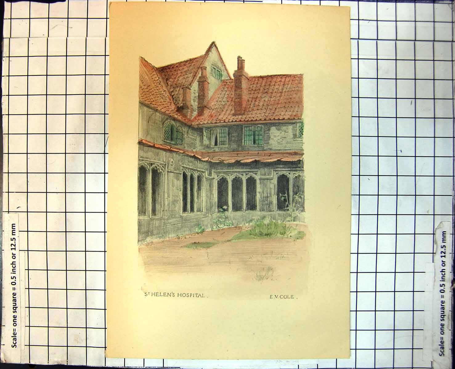 Old St. Helen'S Hospital E.V. Cole Arched Windows Tiled RoChimneys 342J