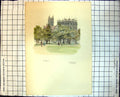 Antique Print Cathedral Close From The East Canterbury Scaffing Grass 344J
