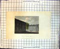 Antique Print Part Peckwater Square Oxford Arched Doorway Trees People 367J