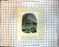 Old Print Loch Leven Scots Horseback Rowing Boat Castle Hillside Rain 373J