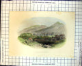 Antique Print Palace Holyrood Base Salisbury Crags Edinburgh Buildings 394J