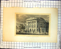 Antique Print Town Hall Leith Edinburgh Gentlemen Siers Horse Rider Dog 414J
