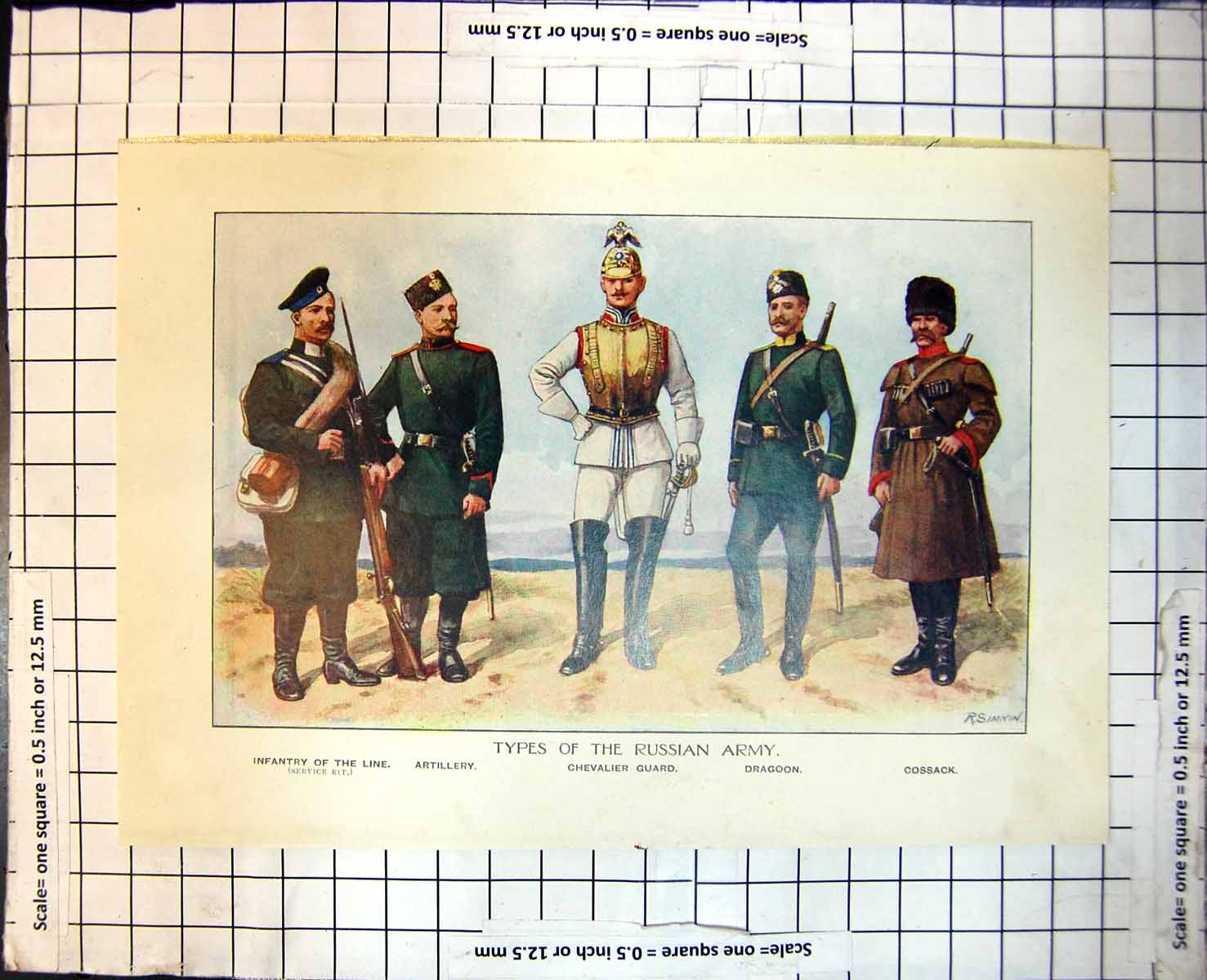 Old Types Russian Army Infantry Artillery Chevalier Dragoon Cossack 423J