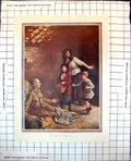 Antique Old Print Place Refuge Injured Sier Barn Straw Family Food 1918 427J