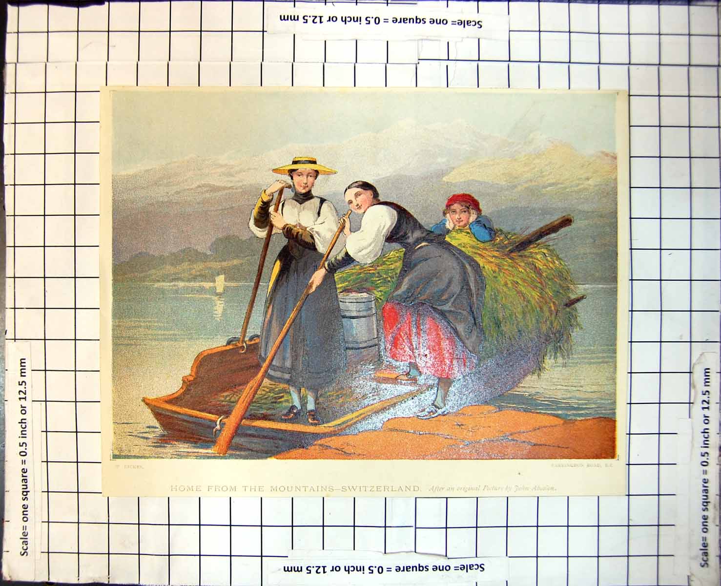 Old Home Mountains Switzerland After Picture John Absolon Boat Hay 434J