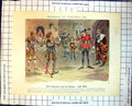 Antique Old Print Humors History Piers Gaveston Barons Scots Bannockburn 481RJ