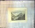 Original Old Antique Print Grande Rue Des Eaux Bonnes Town Mountains