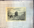 Original Old Antique Print Diamond Lake South Island Seen Mount Earnshaw 1887